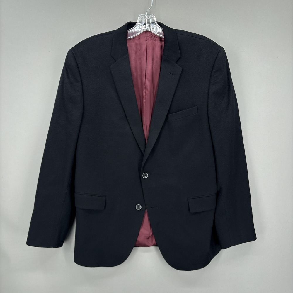 Saks Fifth Avenue Blazer Sport Coat Mens 46R Black Cashmere Cerruti Canada 41x29